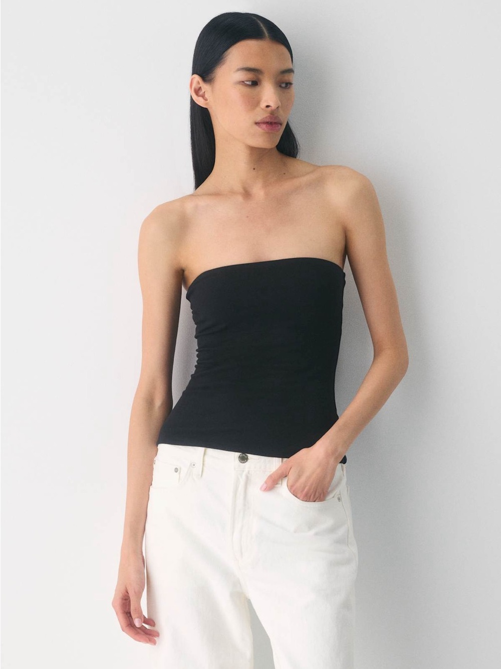 Aritzia Casual Contour Hi-Hip Tube Top Size Medium Black